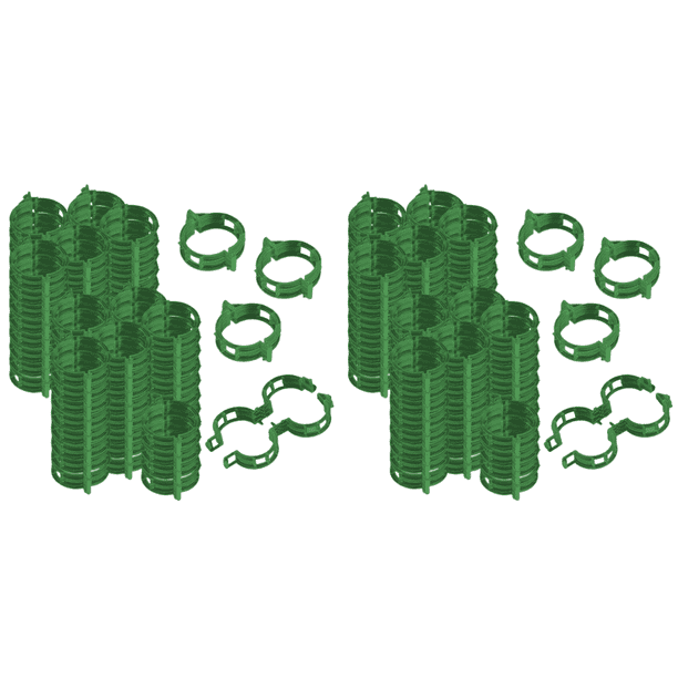 100 Uds Clips Soporte para Plantas Plástico Reutilizables Tomate Vegetal () Verde