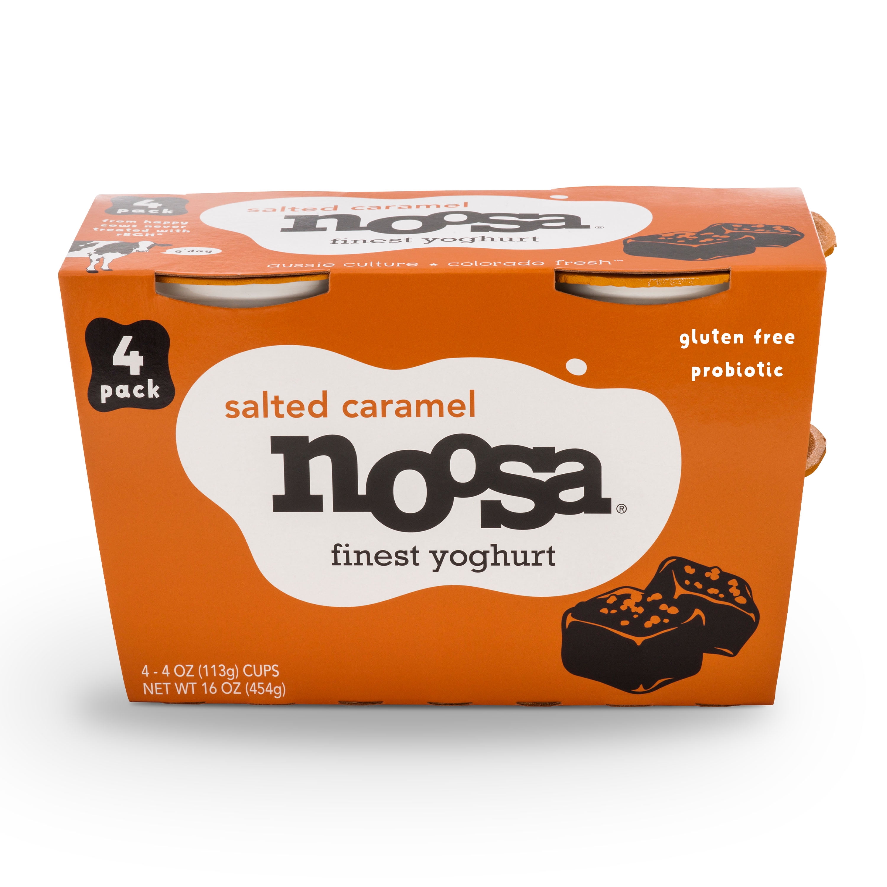 Noosa Yoghurt Whole Milk Yogurt Salted Caramel 4 oz 4 pk