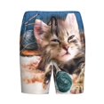 thumbnail image 6 of Daiia Playful Cat Mens Woven Stretch Pajama Short,Short Pajama Pants-4X-Large, 6 of 7