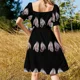 thumbnail image 5 of Vestido de manga corta Wildlife Days, ropa de mujer coreana, elegante y bonito, vestido de verano., 5 of 7