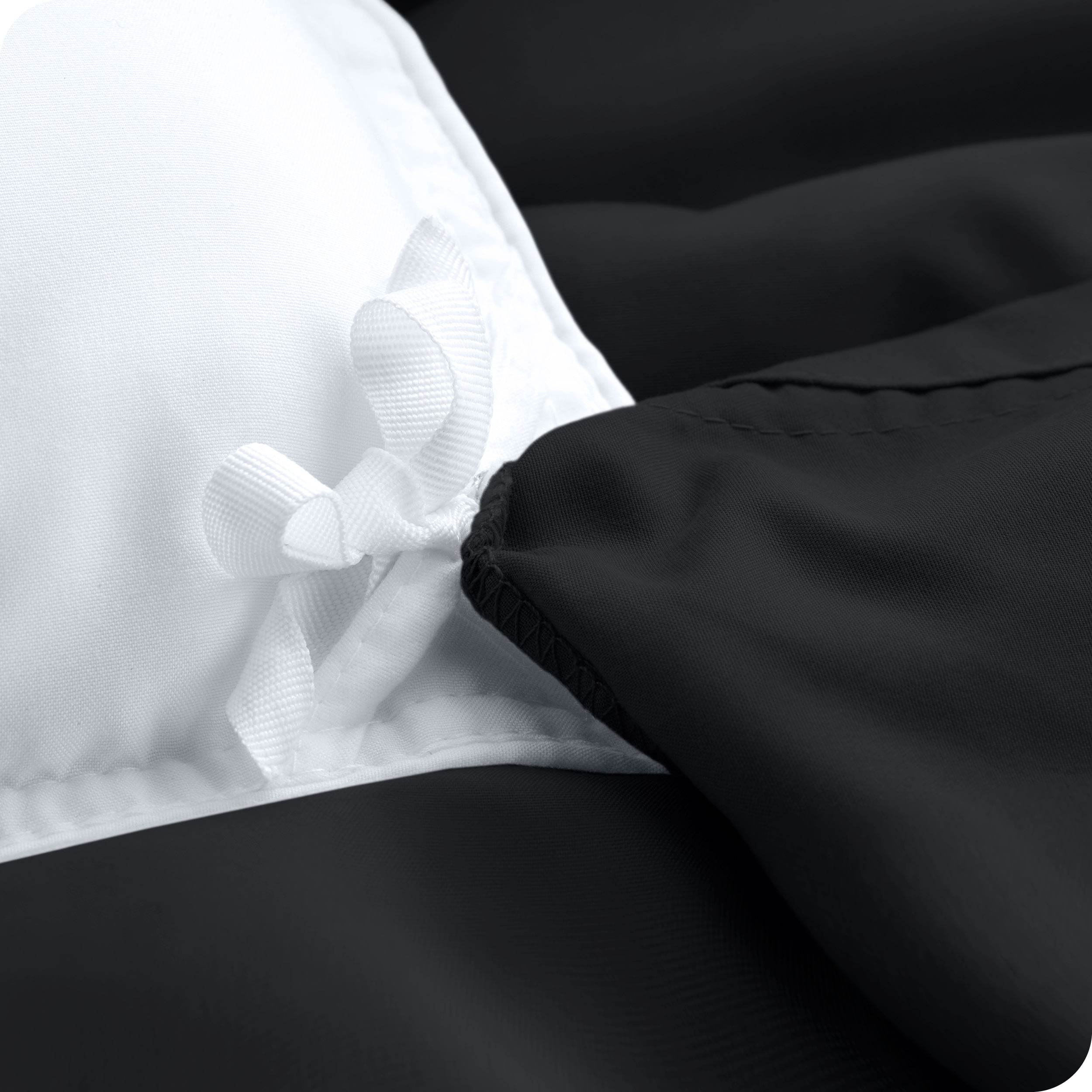 Bare Home Microfiber Duvet Cover & Sham Set, King, Black, 3-Pieces