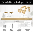thumbnail image 3 of MERIVILLE 1-Inch Diameter Dobson End Cap Single Window Treatment Curtain Rod, 28-Inch to 48-Inch, Royal Gold, 3 of 9