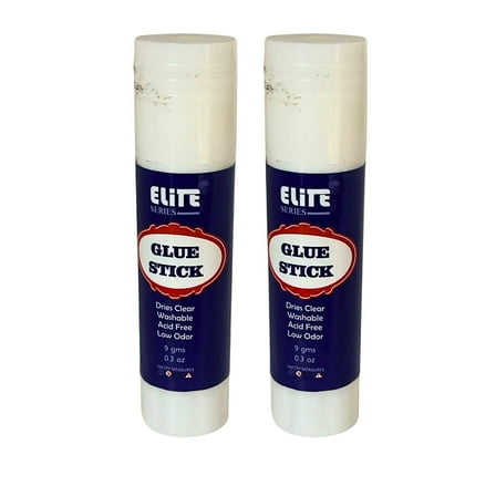 Glue Sticks – 0.3 oz Each, Washable  Non-Toxic: 2CT