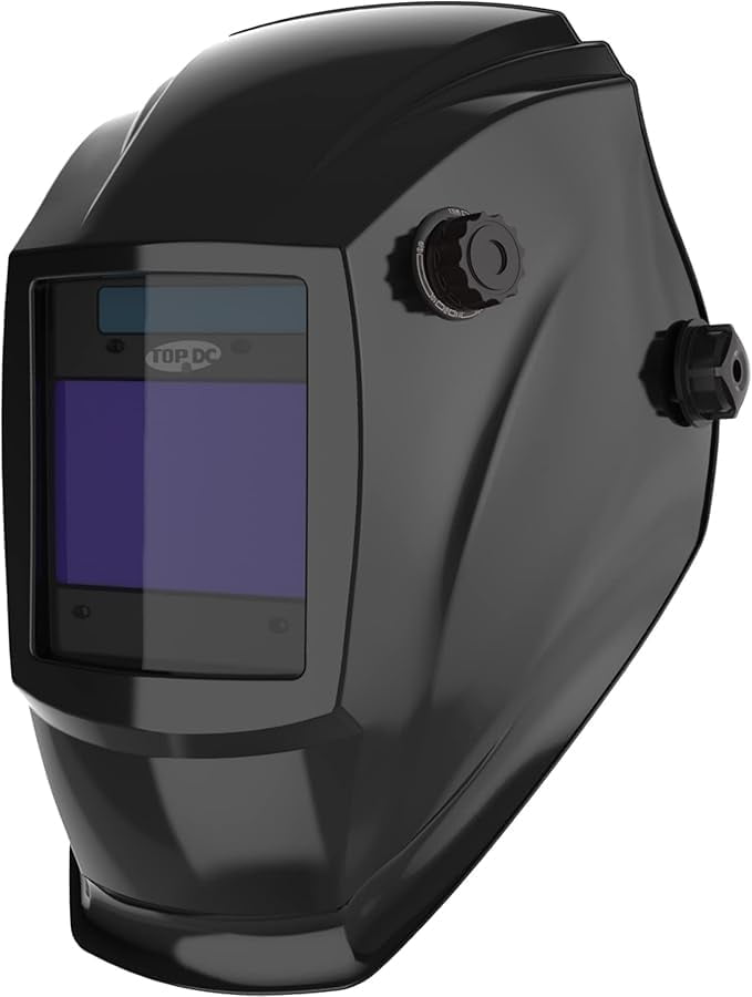 Welding Helmet 3-in-1 Auto Darkening Solar Power Large Viewing Screen 3.93 x 2.63 Inch,With Welding Gloves