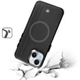 thumbnail image 3 of For Apple iPhone 15 Pro Max (6.7") Premium Raised Camera Hybrid Matte Finish Shockproof with Magnetic Circle Magsafe Compatible Cover ,Xpm Phone Case [ Black ], 3 of 4