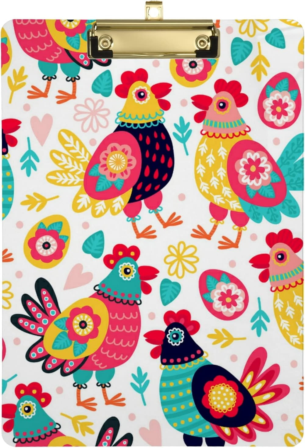 ZHANZZK Chickens Eggs Clipboard Hardboard Wood Nursing Clip Board and