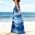 thumbnail image 5 of Hrsba Chiffon Wide Leg Long Pants For Women Bohemian Print Light Full Length Casual Trousers, 5 of 7