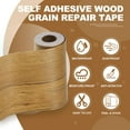 thumbnail image 4 of Uxcell Ruban de Réparation Grain de Bois Auto-Adhésif, Patch de Réparation Grain de Bois Réaliste Multi-Usage pour Meubles Teck Jaune 33'x 3 Pouces, 4 of 7