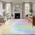 thumbnail image 2 of Area Rug 60×96in, Colorful Cloud Rainbow Floor Carpet Living Room Rug, Dreamy Cloud Sky Star Non-Slip Welcome Mat Indoor Rugs for Bedroom Dining Room, 2 of 9