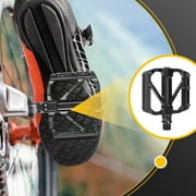 Addmotor Aluminum Alloy Road/Mountain Bike Platform Pedals, Black Anti-Skid Nails