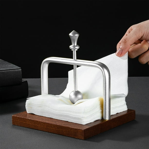 Portarrollos de servilletas de madera, portarrollos de papel, portarrollos verticales de papel, modernos portarrollos de mesa para comedor, elegantes servilleteros de madera, portarrollos de