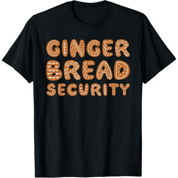 Gingerbread Security Family Christmas Costume Mom Dad T-Shirt Shirts
