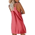 thumbnail image 4 of Yubnlvae Athletic Romper Dress for Women - Sleeveless Workout Outfits (Built-In Shorts, Vacation & Gym Wear) Red 1 XL, 4 of 8