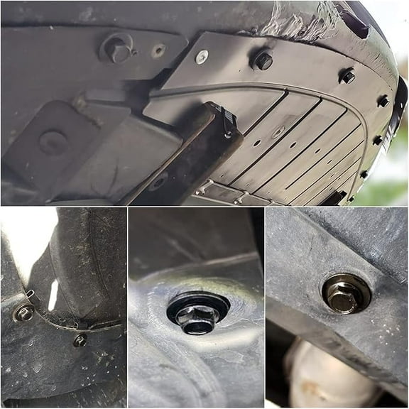 Applicable to jfqm Fit for Car Body Bolts and U-nut Clips M6 Engine Cover Undertray Bumper Fastener Rivet Screws (Color : 5X Bolts - 5X U-nut)