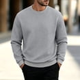 thumbnail image 2 of HOOMEUMY Men's Solid Long Sleeved Round Neck Casual Sports T shirt Fashionable Comfortableable Daily Use for Outdoor Activities and Leisure Wear, 2 of 9