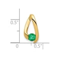 thumbnail image 2 of 14k 4mm Emerald pendant in 14k Yellow Gold, 2 of 2