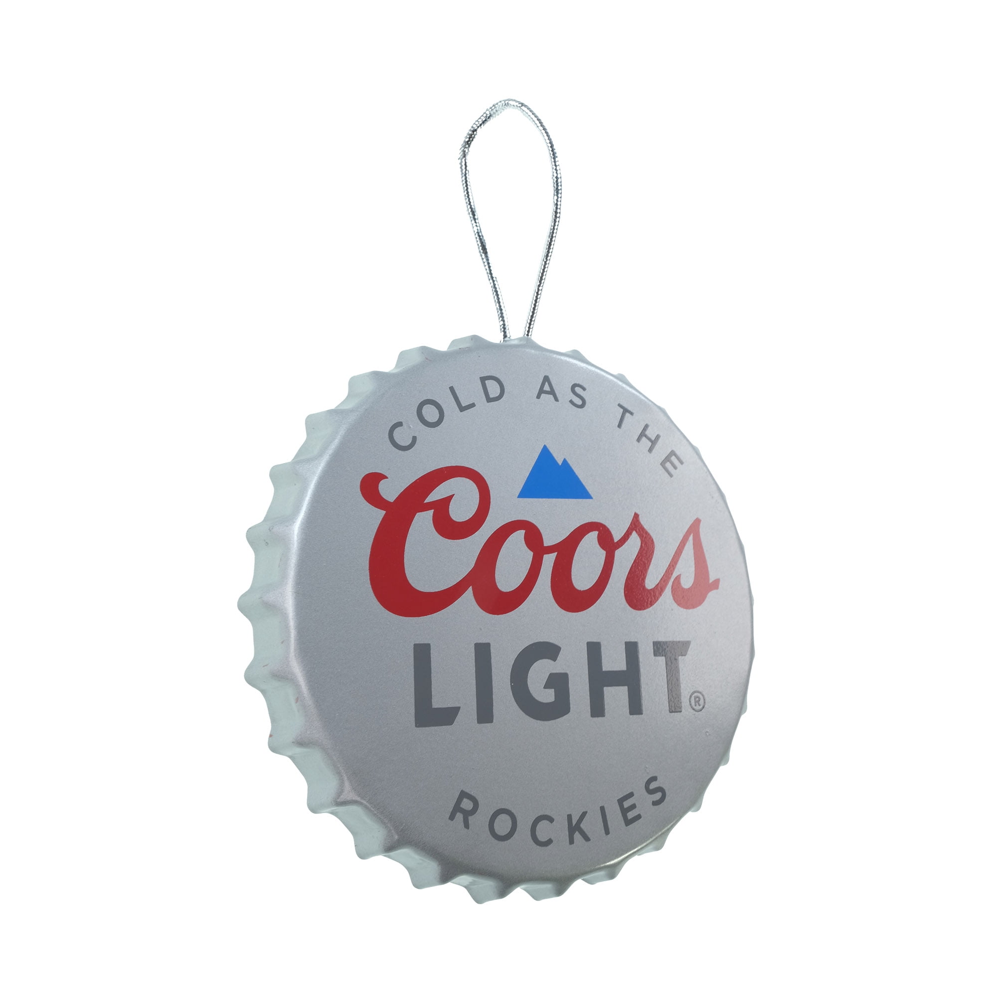 Coors Light Bottle Cap Metal Christmas Tree Ornament - 1 Count