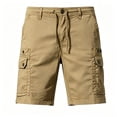 thumbnail image 5 of Men's Cargo Shorts Loose Fit Lightweight Breathable Casual Summer Multi-Pocket Camping Hiking Daily Wear Outdoor | AKLJWH,Brown M, 5 of 6