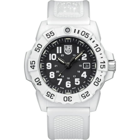 Luminox XS.3507.WB Men's Navy Seal White Strap Military Dive Watch