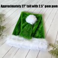 thumbnail image 3 of Green Santa Hat - Adults Deluxe Green And White Xmas Christmas Hat, 3 of 7