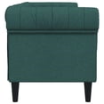 thumbnail image 2 of Bowery Hill Contemporary Polyester Chesterfield Sofa in Dark Green, 2 of 10