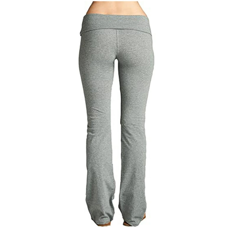 OLAPTA Women Bootcut Flare Leggings Stretchy Low Elastic Waist Sweatpants  Lounge Yoga Bell Bottom Pants Slim Workout Trousers, Light Grey, Small :  : Clothing, Shoes & Accessories