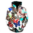 thumbnail image 1 of Spring And Autumn Cartoon Butterfly Pattern zipper Hoodie Casual O Neck Oversized Sweatshirt Hooded Pullover Jacket Men Clothing, 1 of 5