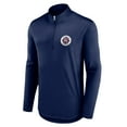 thumbnail image 2 of Men's Fanatics Navy New England Revolution Iconic Quarter-Zip Jacket, 2 of 3