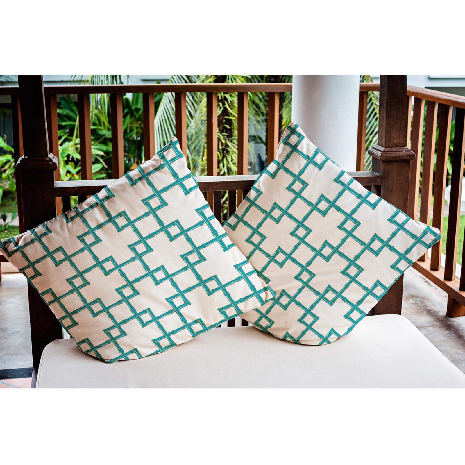 E by Design Bamboo Indoor/Outdoor Throw Pillow