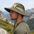 thumbnail image 2 of Lispipm Sun Hats for Men and Women Wide Brim Outdoor Fishing Hat Foldable Quick Drying Hiking Beach Summer Caps for Climbing Green, 2 of 4