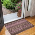 thumbnail image 2 of Brown Geometric Striped Pattern Door Rugs,Washable Non Slip Door Mats Indoor,Decorative Door Mats,Entry Mat Indoor for Entrance,Bedroom,Kitchen,Bathroom,17"x30", 2 of 6