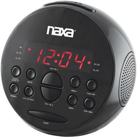 Naxa NRC172 Digital Alarm Clock with AM/FM Radio