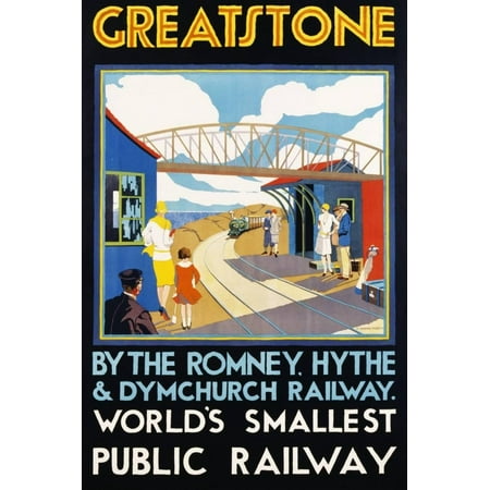 Greatstone - World's Smallest Public Railway Poster Print Wall Art By N. Cramer (Best Public Art In The World)