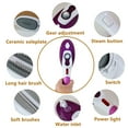 thumbnail image 2 of Funamily Handheld Portable Steam Iron, 3-in-1 Fabric Garment Steamer Brush Removes Wrinkles (Purple), 2 of 7