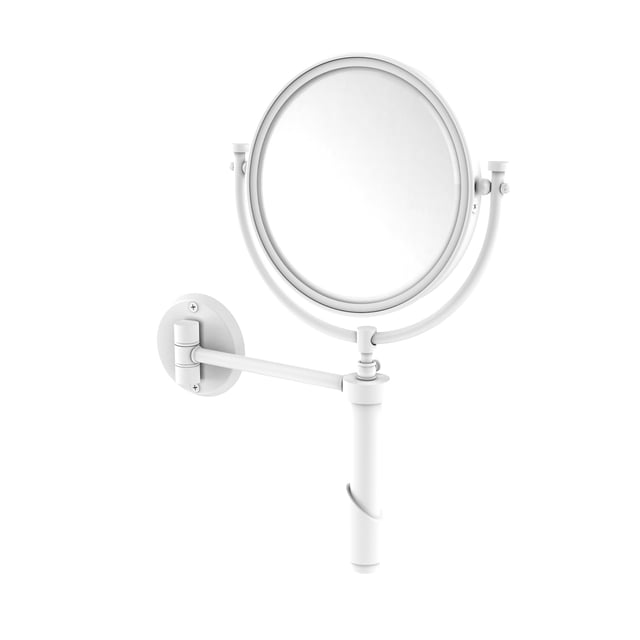 Tribecca Collection Wall Mounted Make-Up Mirror 8 Inch Diameter with 5X Magnification - TRM-8/5X-WHM