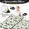 thumbnail image 3 of Monster Cartoon Truck Beige Pattern Teens Toddler Nap Mat with Pillow, Sleeping Mat Bag for Preschool Daycare 50"x20", 3 of 6