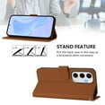 thumbnail image 2 of TECH CIRCLE for Galaxy S24 FE AI Phone Case 6.7" 2024 Release, Solid Color Flip Wallet Case with 3 Card Slots, Built-in Stand Function, PU Leather Protective Fold Cover with Lanyard, Brown, 2 of 3