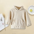 thumbnail image 6 of biudgviw Oversized Sweatshirt for Children Soft Knit Long Sleeve Cute Pullover Tops Lounge Winter Fleece Hoodies with Pockets, 6 of 7