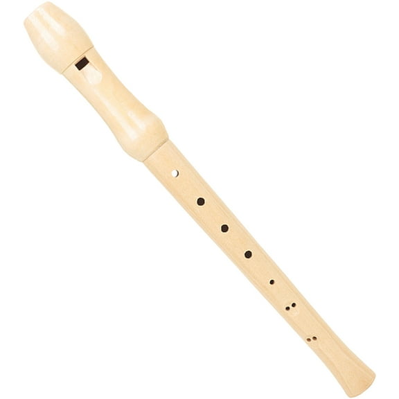 KONTONTY 1-Pack Beige Wood Soprano Recorder Wind Instrument for Kids and Students, Ideal Music Learning Tool