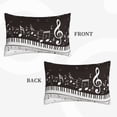 thumbnail image 2 of JUNZAN Piano Keys With Musical Notes Pillow Cases Standard Size, with Envelope Closure Bed Pillow Cases(without pillow core),20"x30" inches, 2 of 5