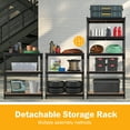 thumbnail image 6 of NiamVelo 5 Tier Garage Shelves Heavy Duty Metal Shelving Unit 1655LBS Adjustable  Storage Rack Utility Shelf for Warehouse Pantry Kitchen, 11.8"D x 27.6"W x 60" H,Black, 6 of 7