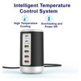 thumbnail image 5 of Multi Port USB Fast Charger QC3.0 65W Quick Charge 6 Port Type C PD Charger Mobile Phone Charging Dock Station ,Multi-Port, 5 of 5