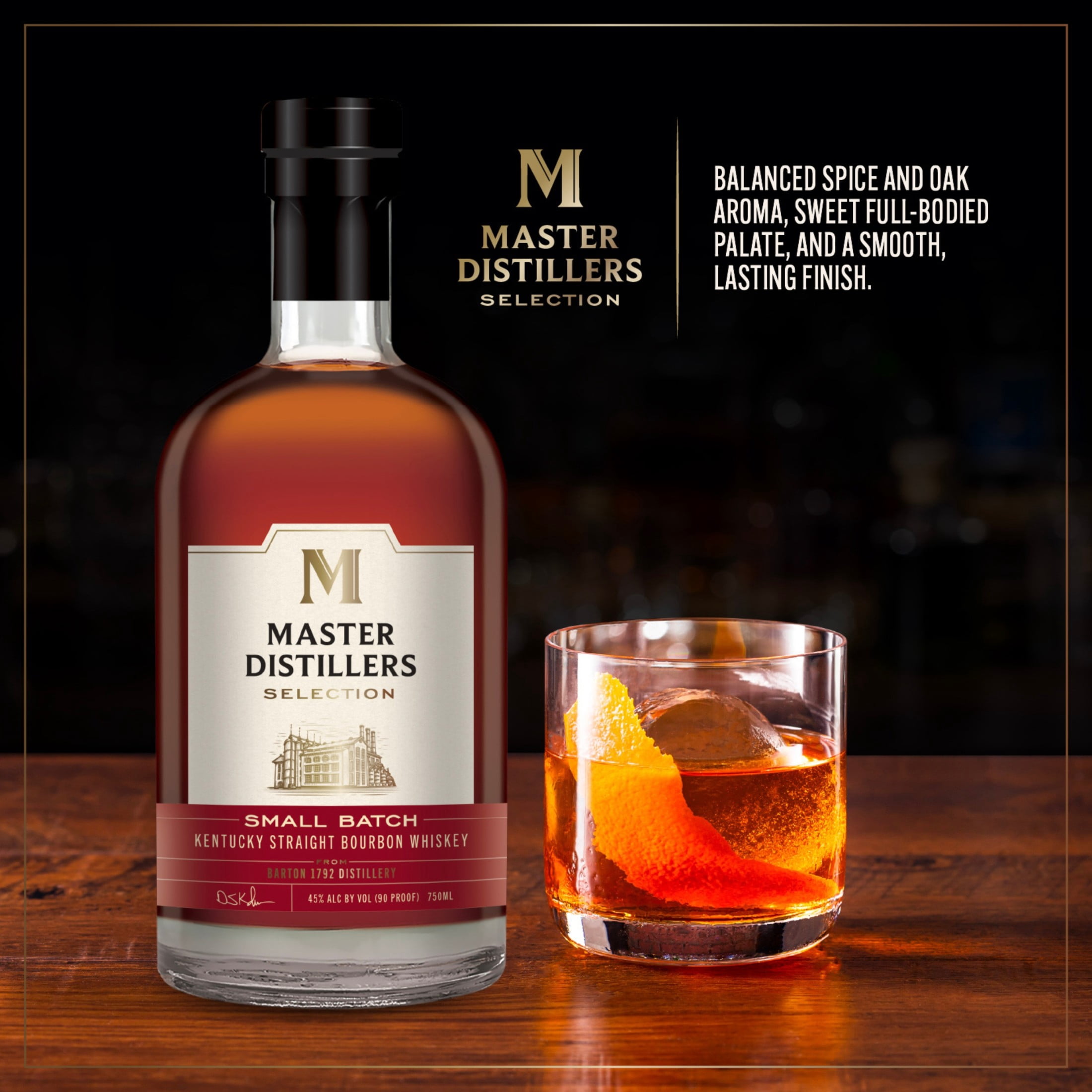 Masters Distillers Bourbon, 750ml, 90 Proof (45% ABV)