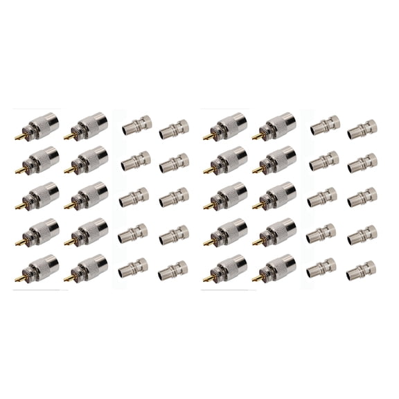 20-Pack PL259 Solder Connector Plug with Reducer for RG8, RG-213 Coaxial Coax Cable