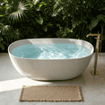 thumbnail image 2 of BCANHOME StonePure 61"×30" Solid Surface Stone Freestanding Bathtub, Deep Soaking Tub With Overflow, Pop-up Drain B390G, 2 of 22