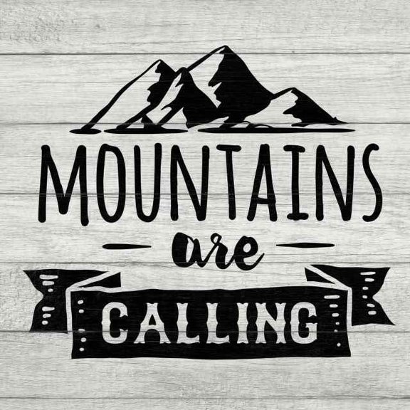 Mountains are Calling Rustic Looking Camping Outdoors Wood Sign Wall Décor 8 x 8 Wood Sign B3-08080062057