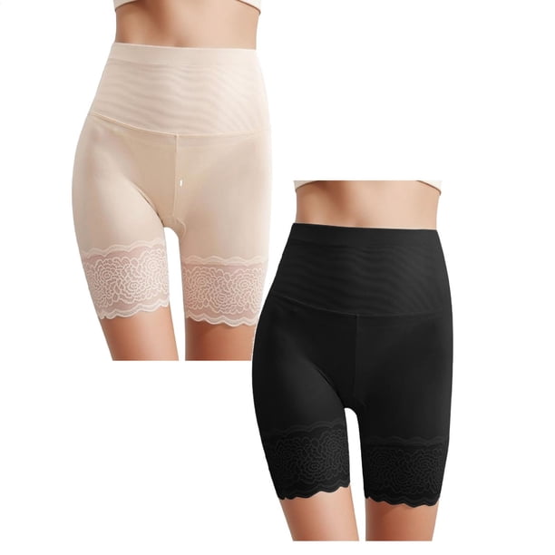 Calzones De Algodon Faja Moldeadora De Encaje Para Mujer, Cintura Alta, Realce *2 Piezas