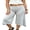 Dark Grey, variant on LMLYSoH Women's Fold Over Capri Pants Summer Casual Plus Size Crop Leggings Stylish Cropped Trousers with Dot Print Waistband