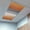 Gray Orange, variant on Black Gray Ombre Fluorescent Light Covers, Vintage Country Wooden Magnetic Light Covers for Ceiling Lights, Fluorescent Ceiling Shade Filters for Classroom Bedroom Office 4x2Ft x 4PCS