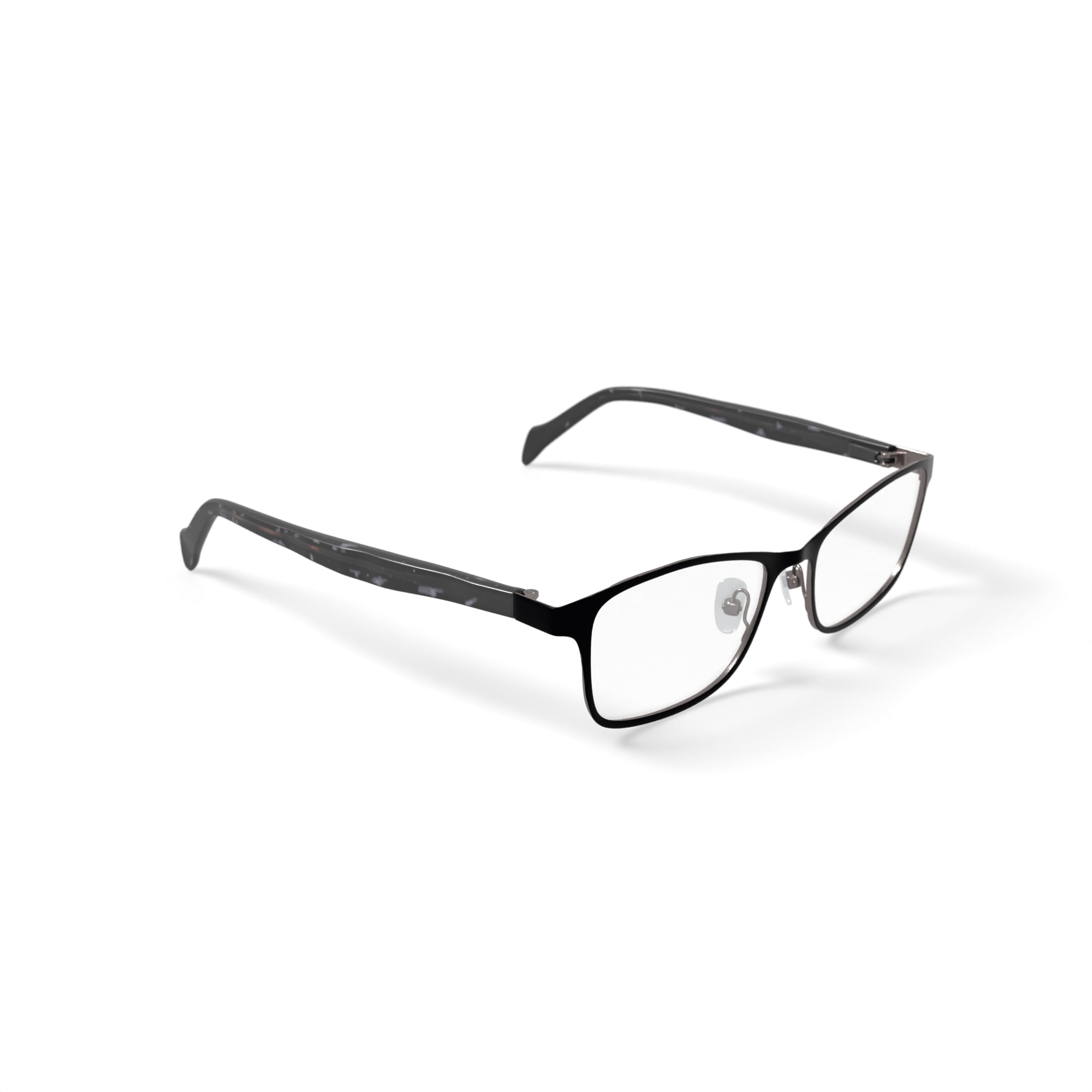 Laura Ashley Women's Emma Rectangular Prescription Eyeglasses with Case, Black
